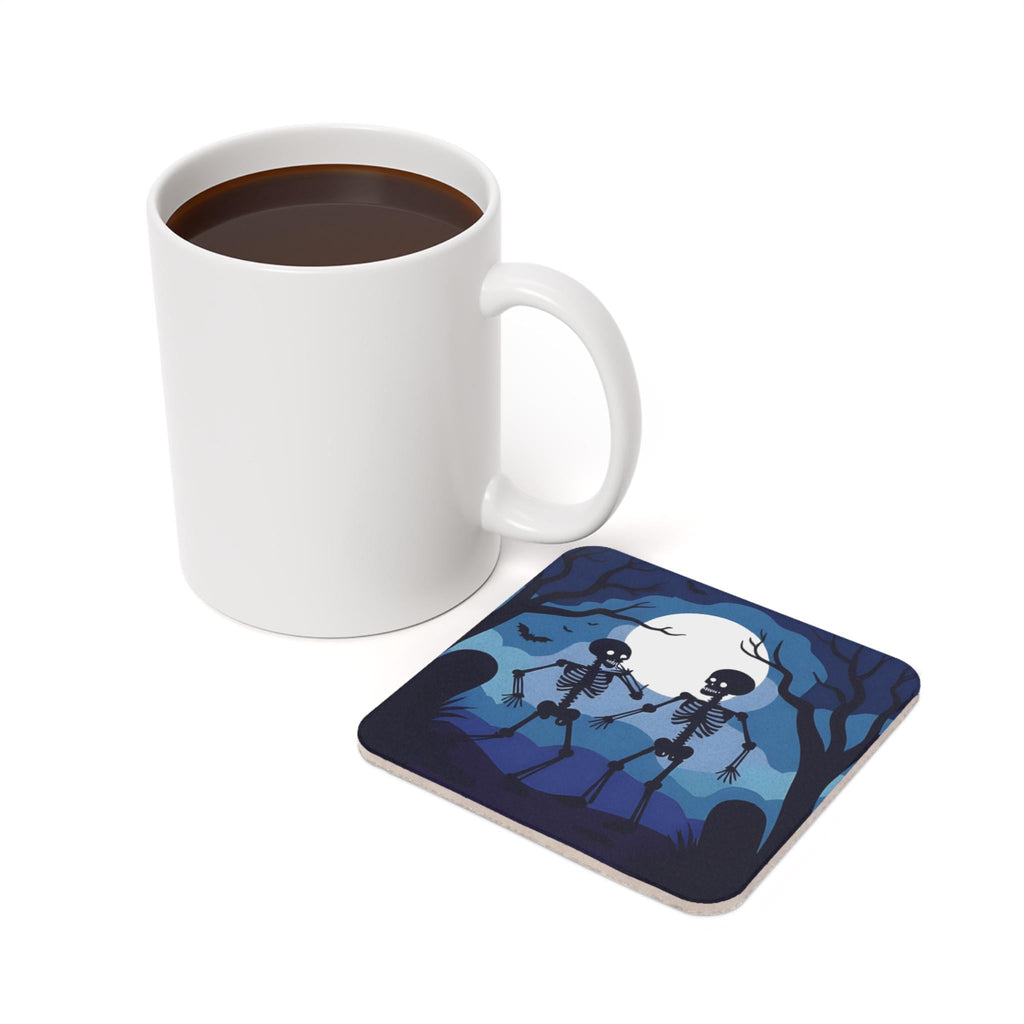 Gothic Skeleton Dance Coaster: Spooky Halloween Decor