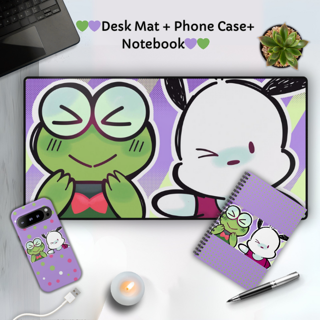 Cute Kawaii Froggie & Puppy Spiral Notebook – Hand-Drawn Journal, Sketchbook & Doodle Diary