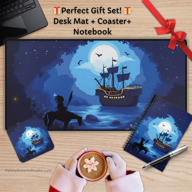 Coaster Set Moonlit Voyage