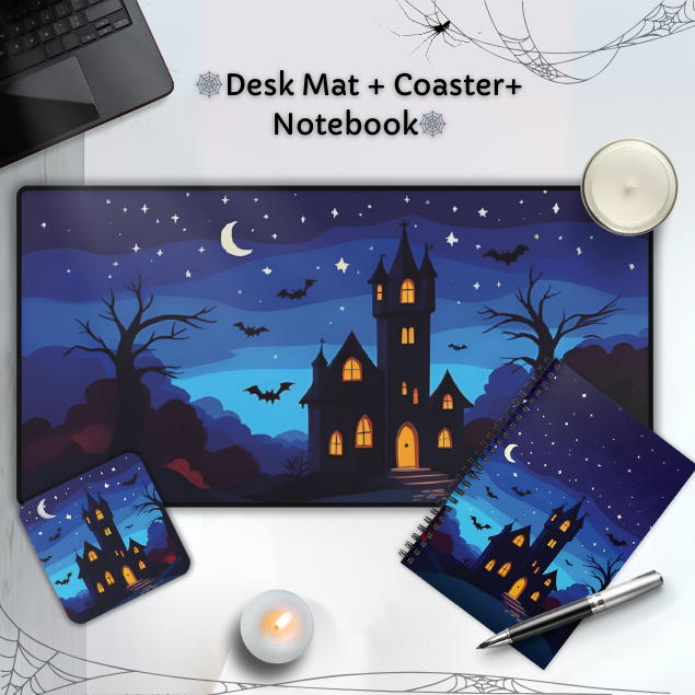 Cork Back Coaster Haunted Castle